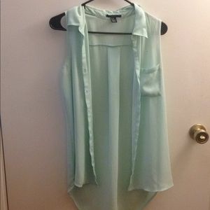 Forever 21 sheer blue top